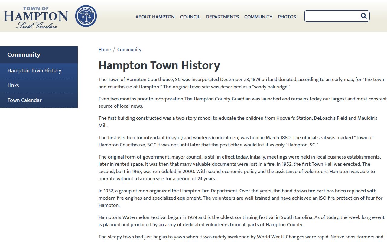 Hampton town history source for historic Hampton criminal records context