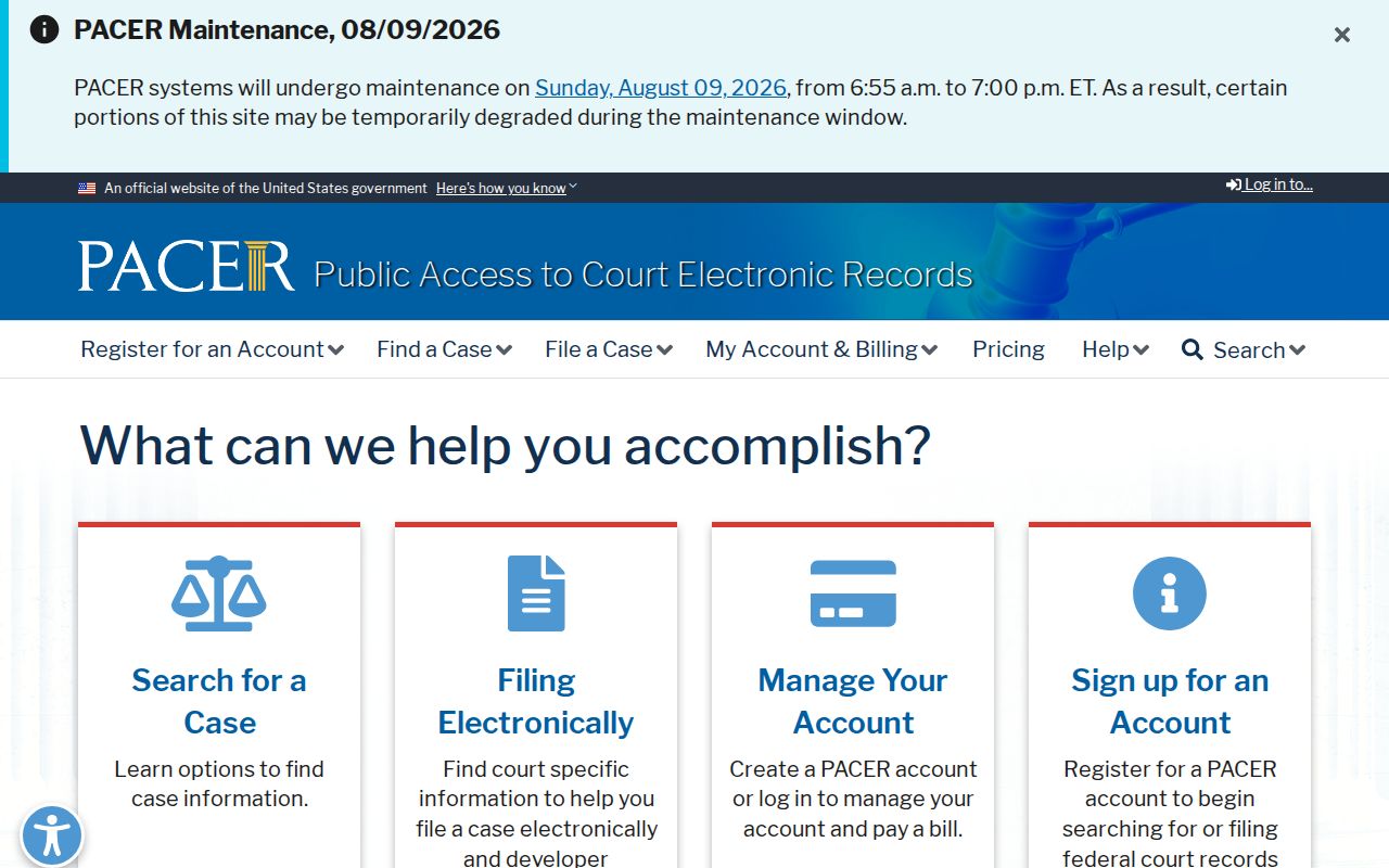Federal criminal court case search used outside Hampton County dockets