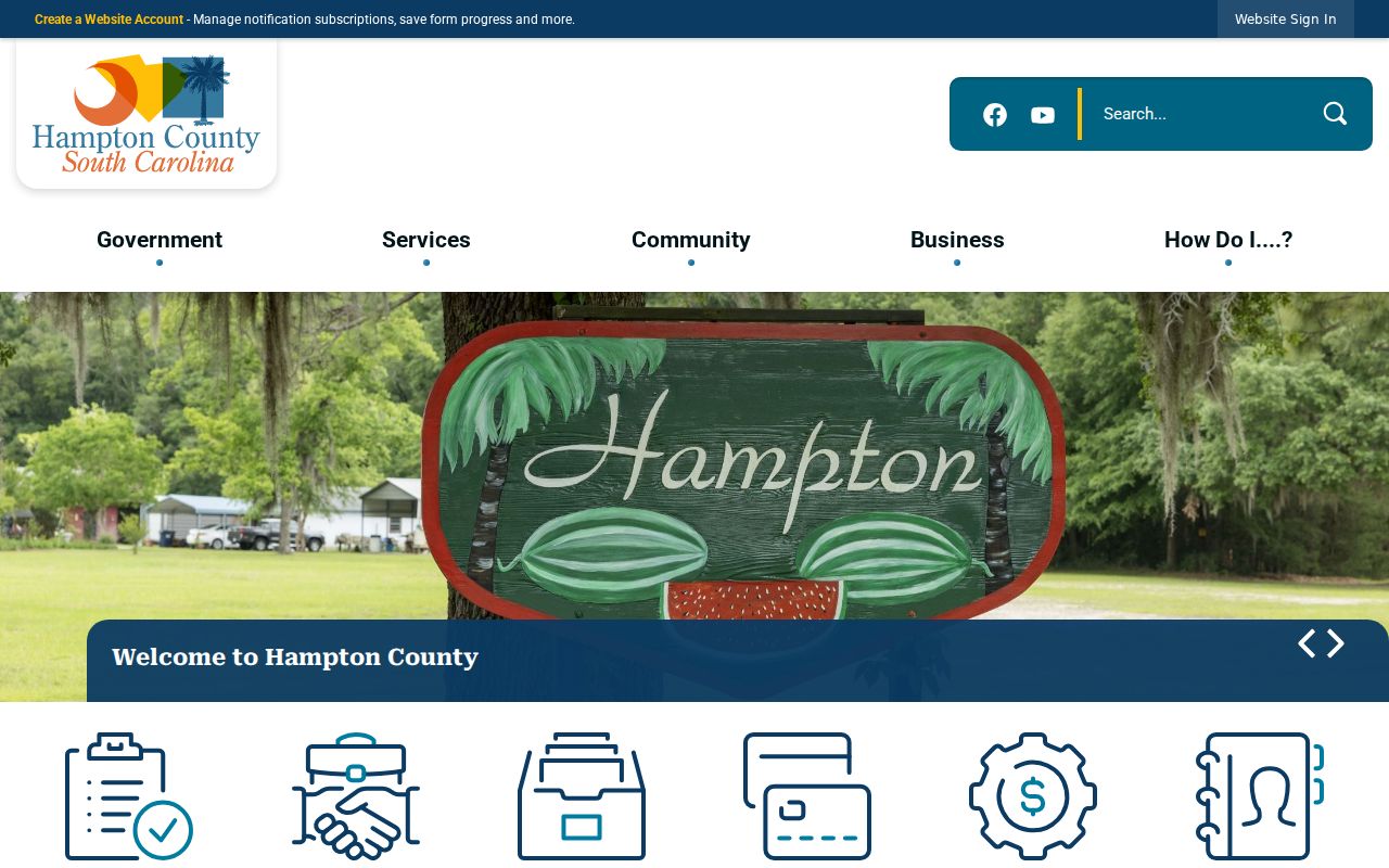 Hampton County criminal records and county government offices